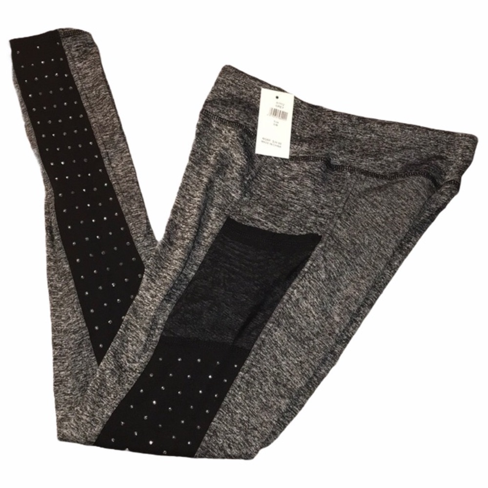 🔥Black Grey Leggings with Pockets - M - NWT - Picture 1 of 6